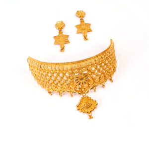 Choker Necklace with Earrings