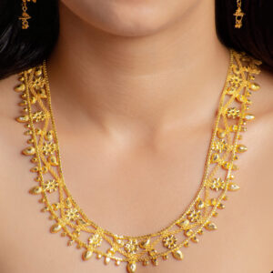 Gold Plated U har with Earrings