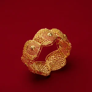 Premium 24K Gold Plated Jali Cutting Chur