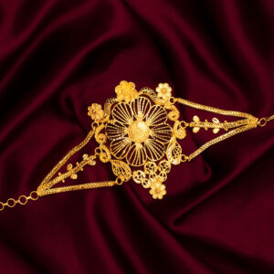 Trendy Gold Plated Floral Mantasha