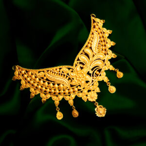 Stylish Gold Plated Bridal Cuff Choker with Earrings