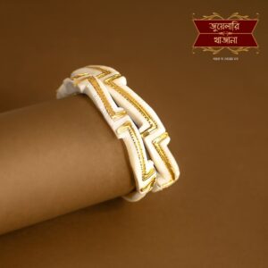 Premium Gold Plated Z pattern Conch Sankha Pair
