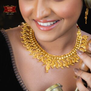 Premium Gold Plated Lotus Necklace with Earrings