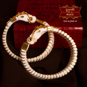 Premium Gold Plated Fatahati Original Shankha Conch Bangle pair