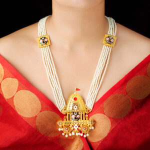 Premium Gold Plated Rath Pendant Pearl Sitahar