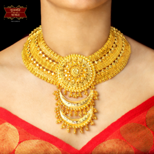 Premium Gold Plated Chandbali Chatai Necklace