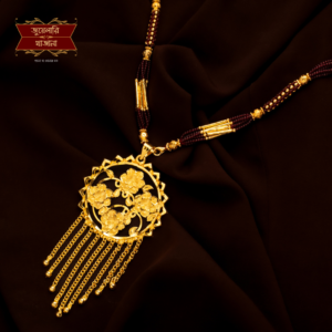 Trendy Gold Plated Floral Circular jhalor pendant