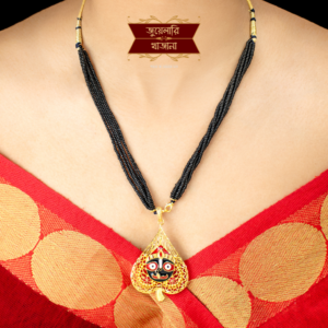 Premium Gold Plated Minakari Jagannath Heart Pendant