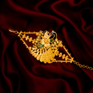 Premium Gold Plated Minakari Peacock Mantasha