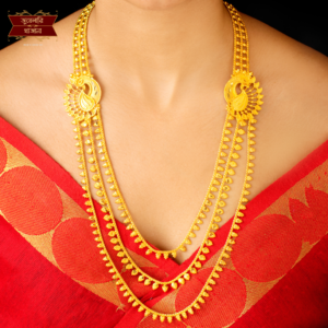 Trendy Gold Plated Peacock Lahari with earrings
