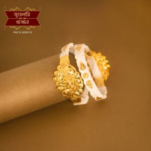Elegant Gold Plated Sabeki Bracelet Shakha Pair