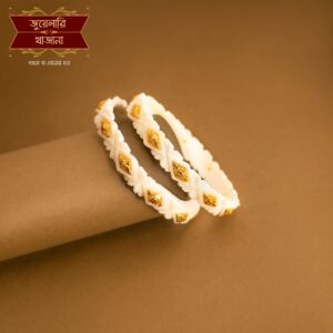 Exclusive Gold Plated Barfi Pat Shakha Pair