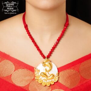Premium Gold Plated Ganesha on Shell Pendant
