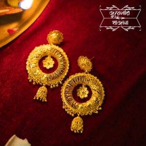 Stylish Gold Plated Samraggi Kanbali Earrings