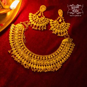 Premium Gold Plated Manisha Chatai Necklace
