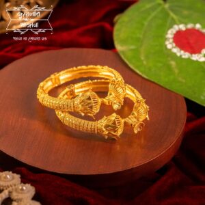 Flawless Gold Plated Bloomed Lotus Bala Bangle