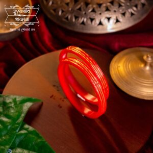 Marvelous Gold Plated Dual Channel Pola Bangle Pair