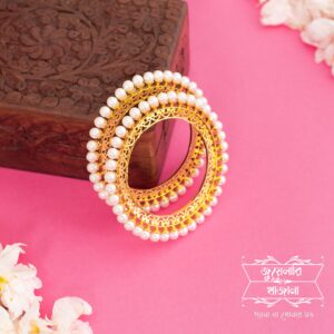 Premium Gold Plated Pearl Studded Mukti Kankan