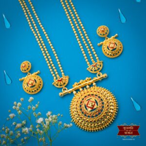 Premium Gold Plated Neerja Sitahar with Earrings